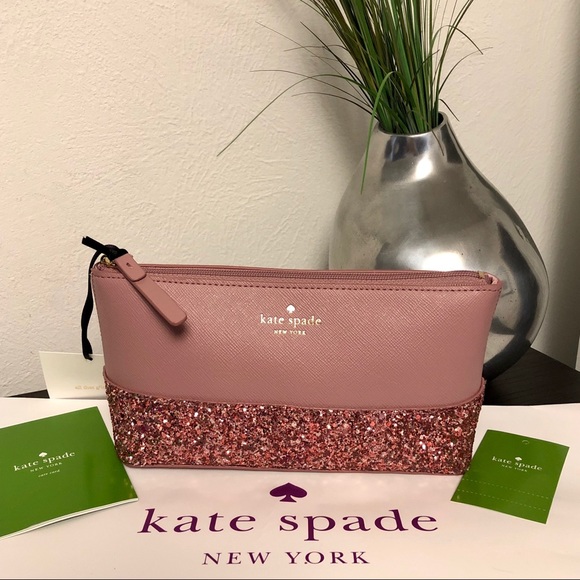 Kate Spade Pink Cosmetic Case Pouch Bag Brand New - Picture 2 of 8